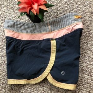 LULULEMON SPEED RUN SHORTS DOT 4 LINER BRIEF WET DRY WARM